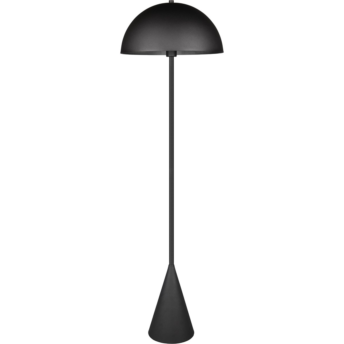 BES LED LED Vloerlamp - Vloerverlichting - Trion Alpie - E27 Fitting - 1-lichts - Rond - Mat Zwart - Metaal