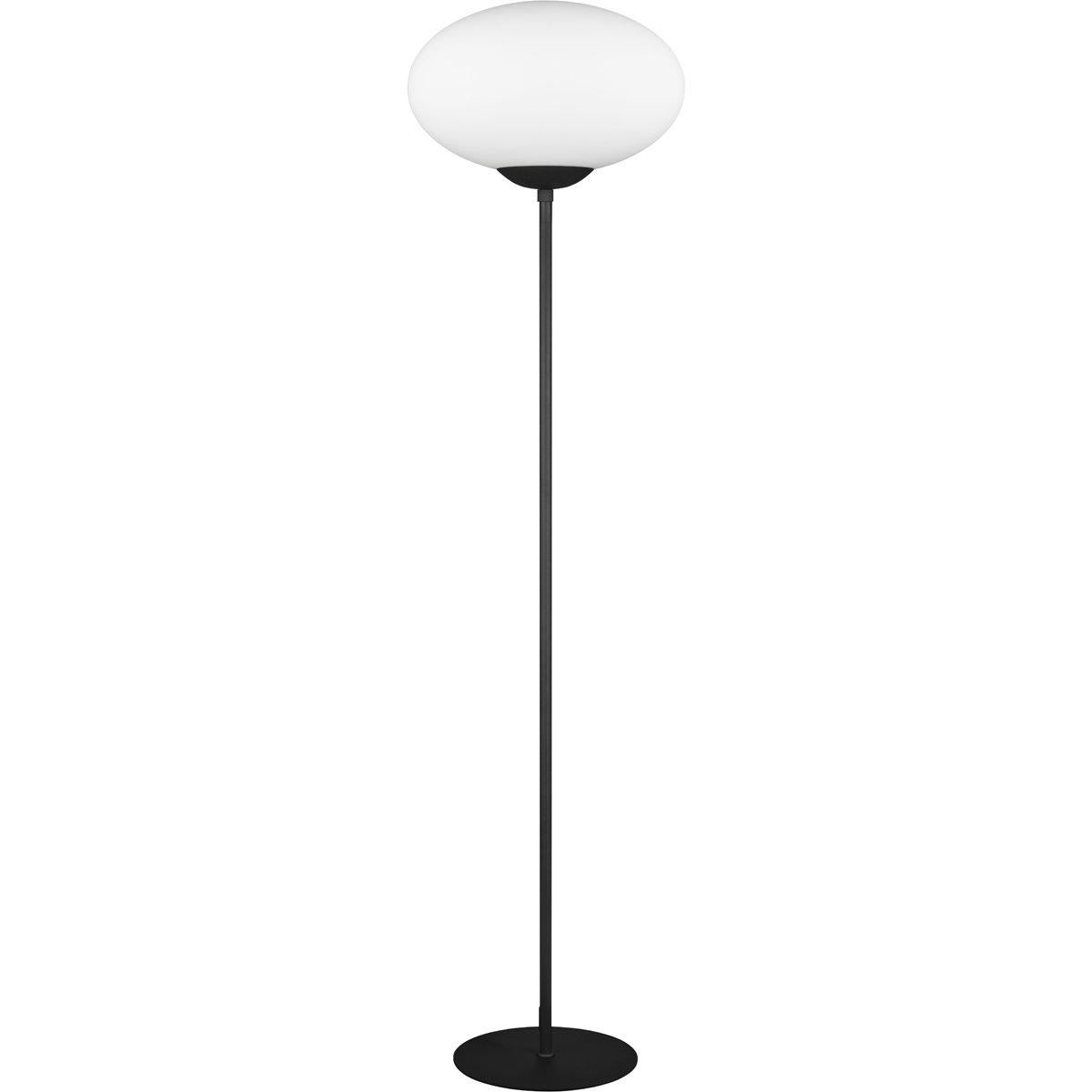 BES LED LED Vloerlamp - Trion Otmen - E27 Fitting - 1-lichts - Rond - Mat Zwart - Metaal