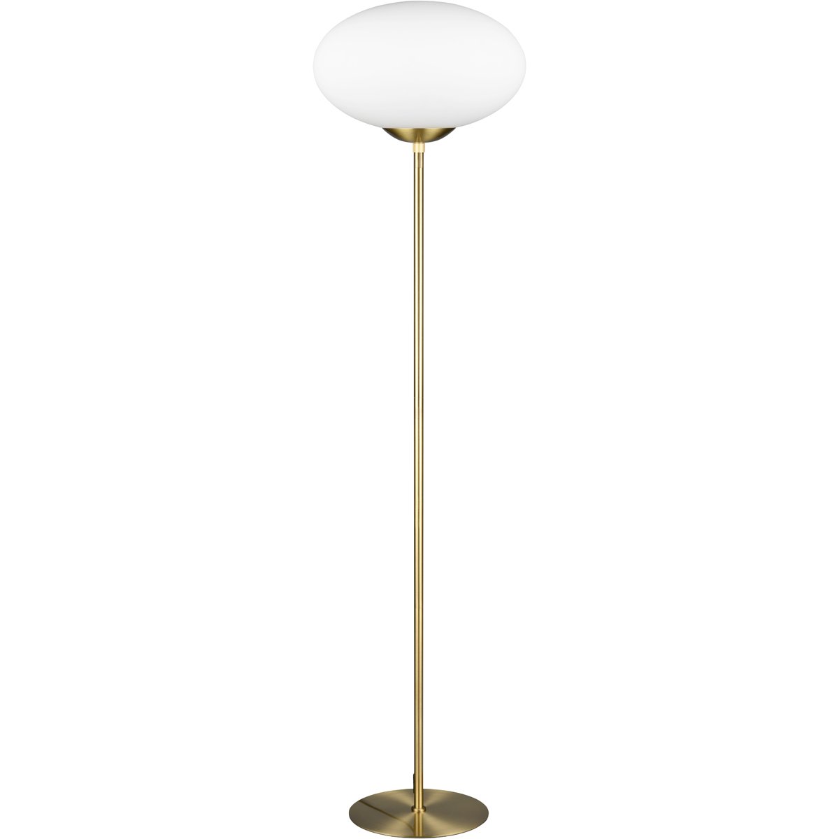 BES LED LED Vloerlamp - Trion Otmen - E27 Fitting - 1-lichts - Rond - Mat Messing - Metaal