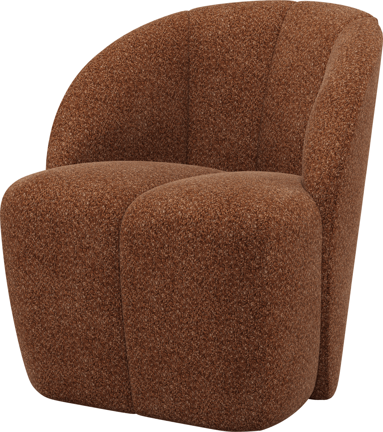Mojo draaifauteuil wollig roestbruin