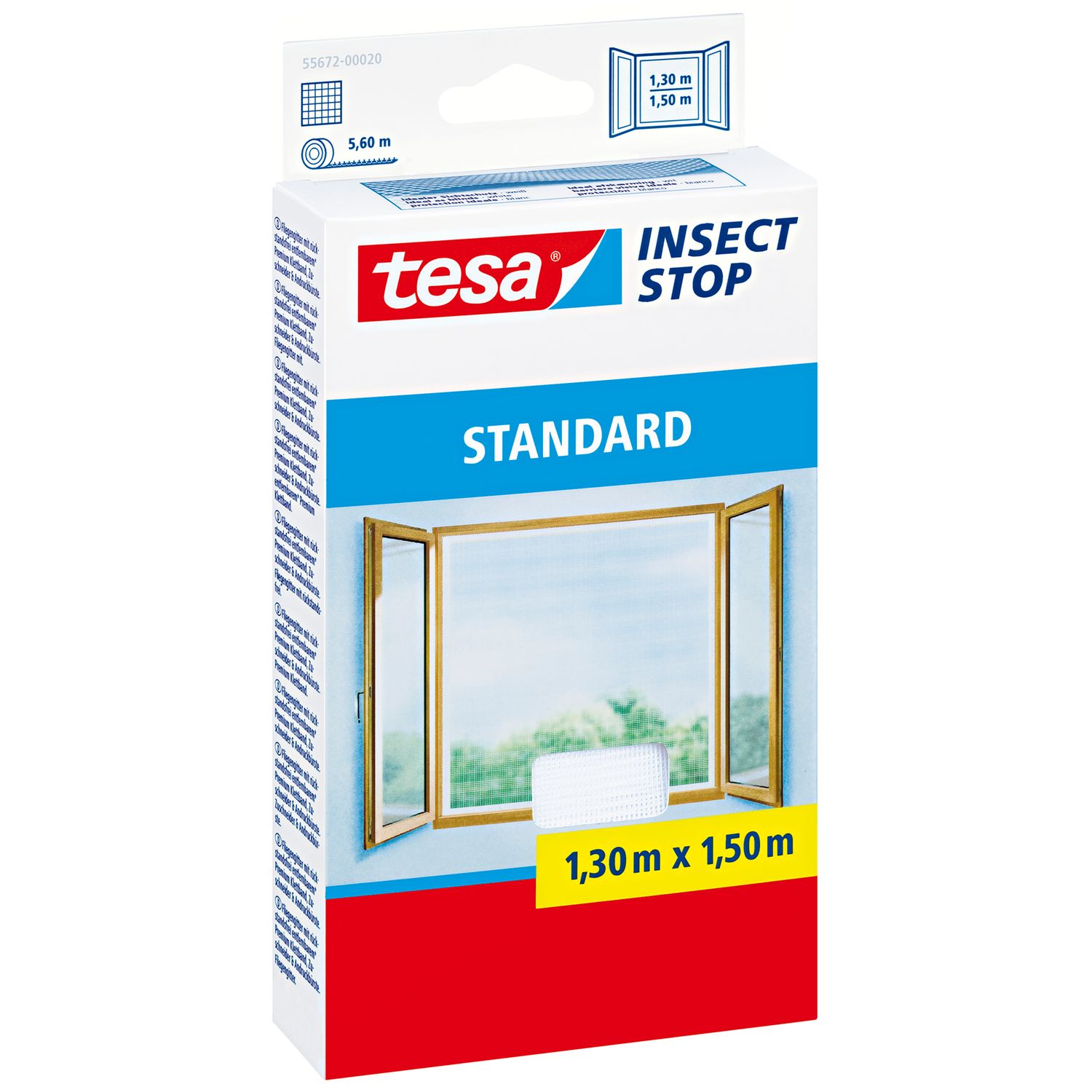 Tesa Raamhor Standaard - 130x150cm - Wit - Textiel