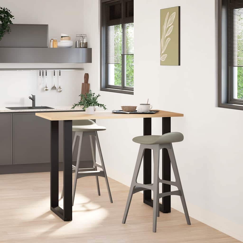 vidaXL Bartafelpoten 2 st U-vormig 60x(100-101) cm staal zwart