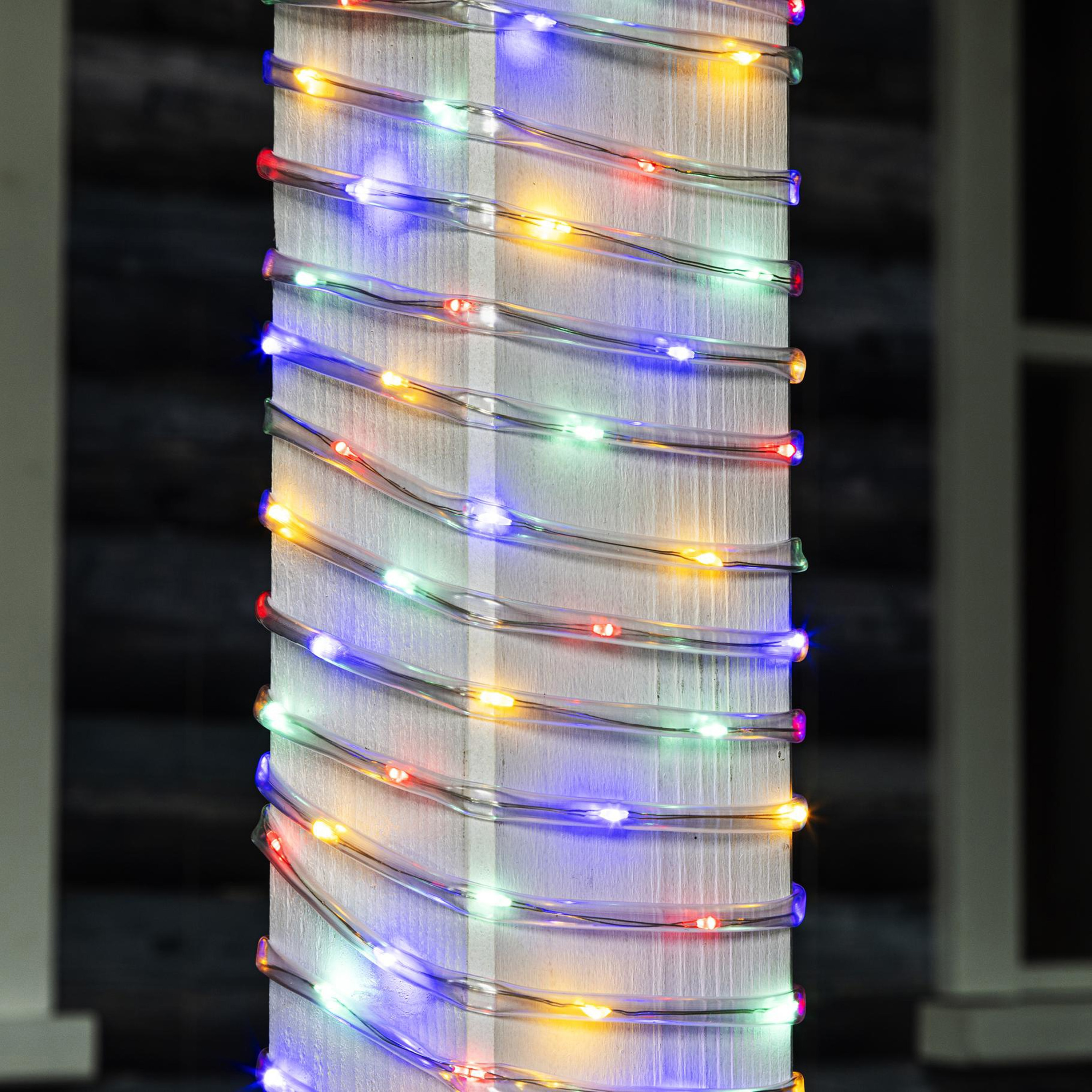 HI Feestverlichting lichtslang - 100 led lampjes - gekleurd℃- 5 m℃- 8 functies - kerstverlichting -