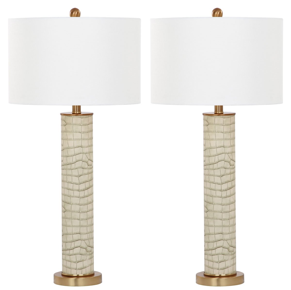 Safavieh Furniture Set van 2 tafellampen Gilda Patroon Reptiel Licht | 