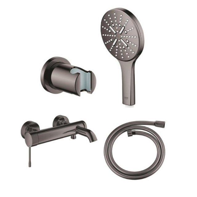 Grohe Essence New bad-/douchekraan met 3 standen handdoucheset en doucheslang hard graphite SW98776/SW98892/SW472424/SW862602