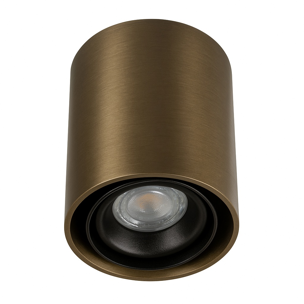 KS Verlichting Oliver Opbouwspot Rond Brons