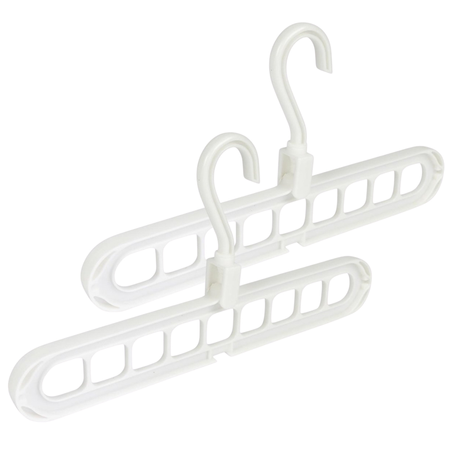 Benson Multifunctionele kledinghangers - 2x stuks - 33 cm - verticaal gebruik -