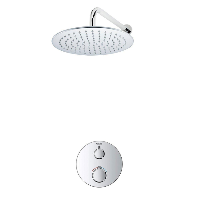 Grohe - Fortifura GROHE Grohtherm Regendoucheset Inbouw - 1 functie - met Fortifura hoofddouche 30cm - wandarm 35cm - chroom SW236914 sw105953 SW696252 SW720559