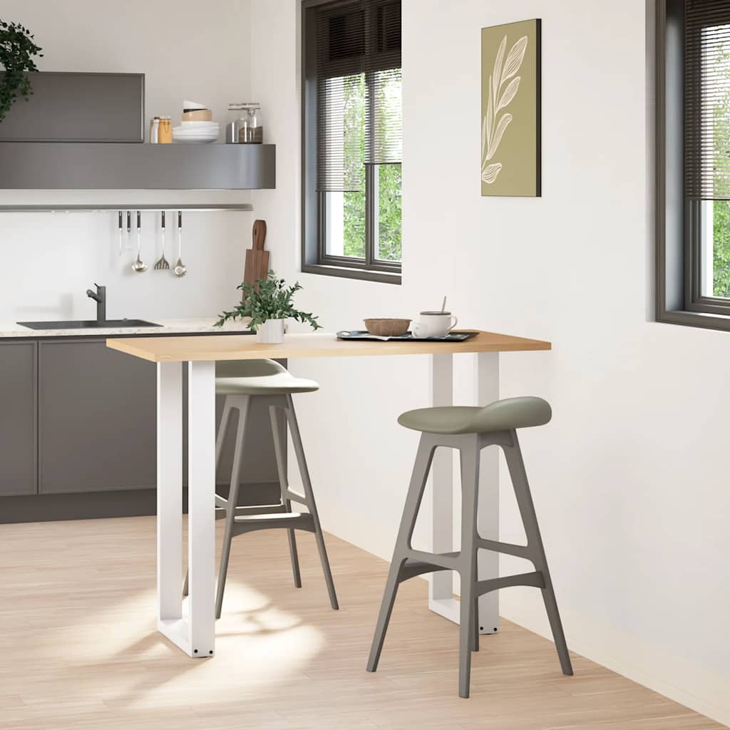 vidaXL Bartafelpoten 2 st U-vormig 50x(100-101) cm staal wit