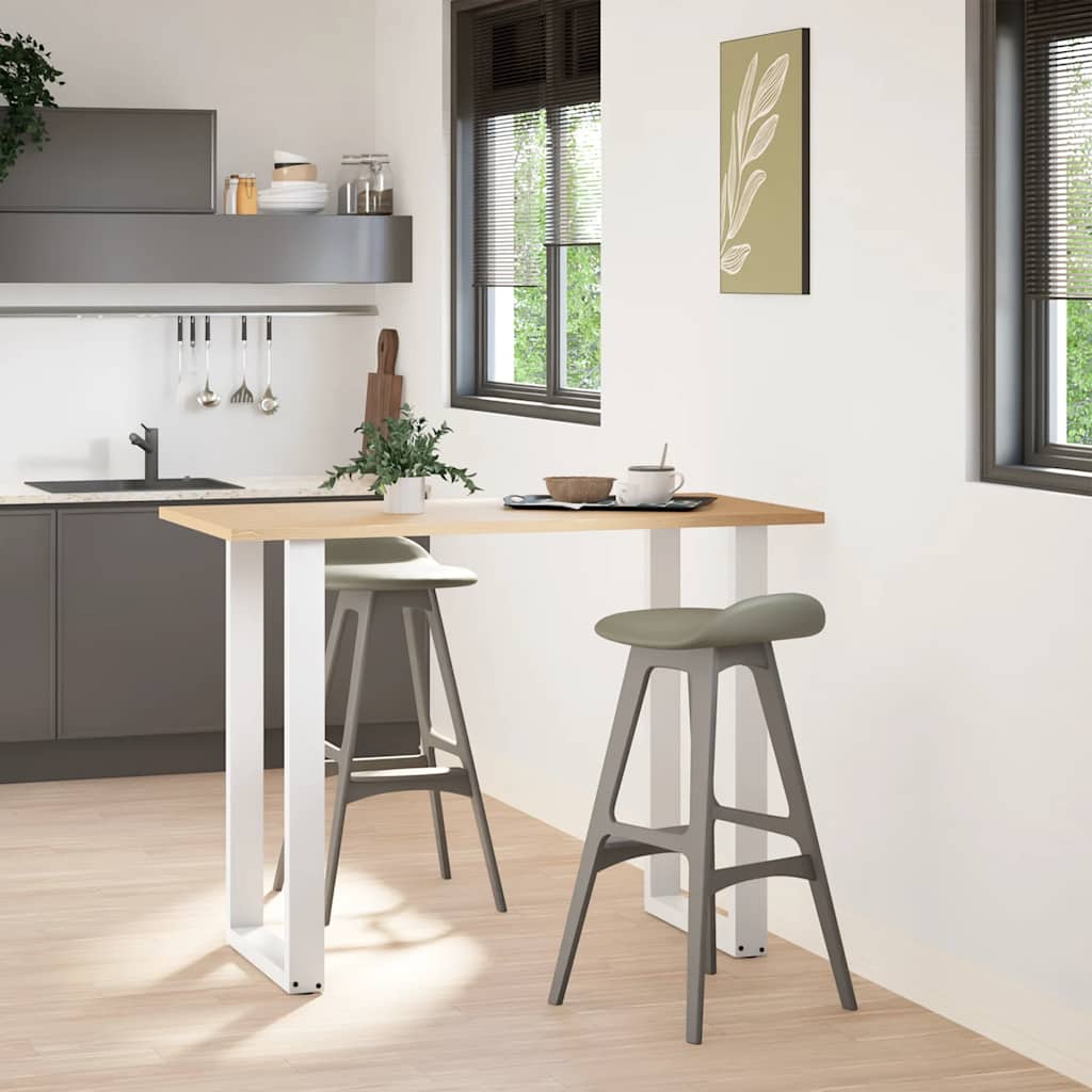 vidaXL Bartafelpoten 2 st U-vormig 60x(100-101) cm staal wit