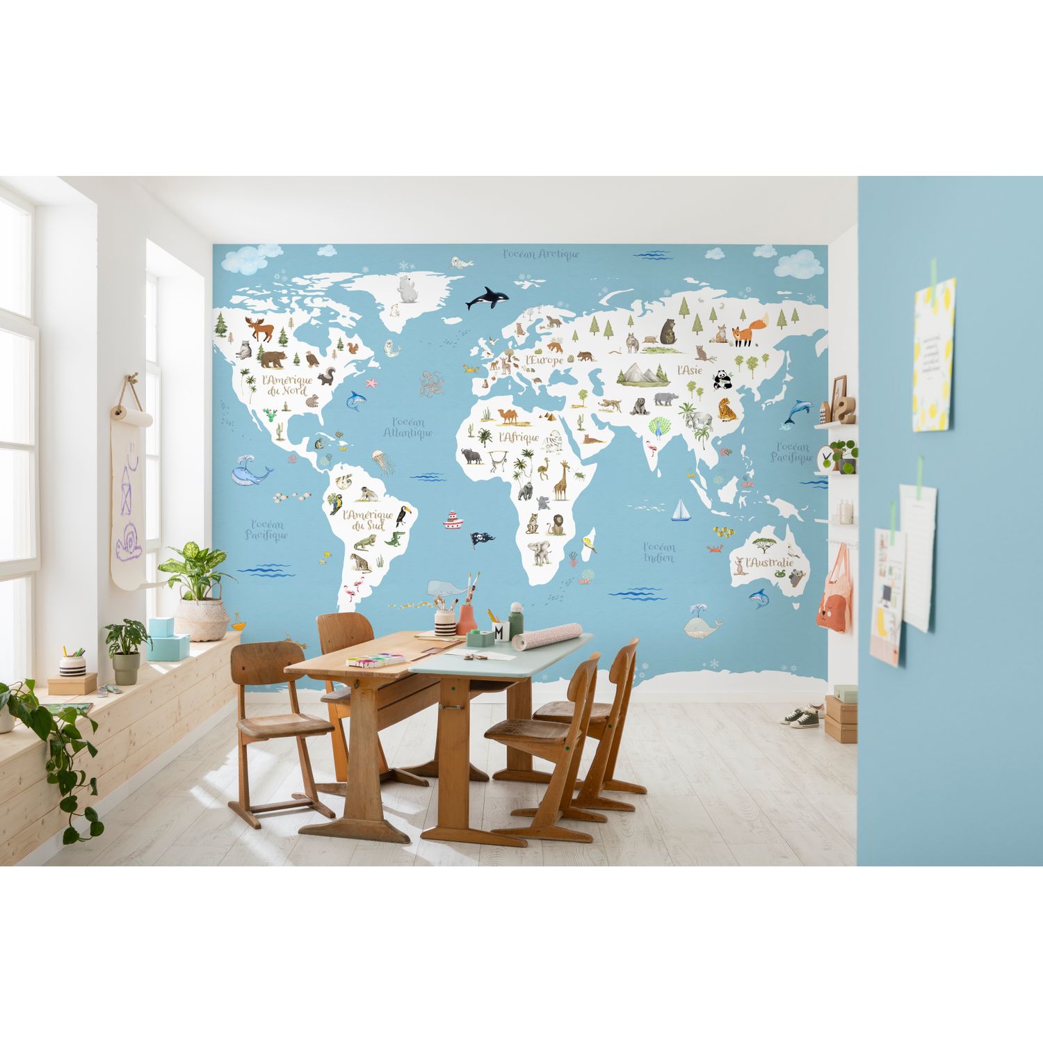 Komar Fotobehang Monde Magique - Blauw - 2,50m X 300cm