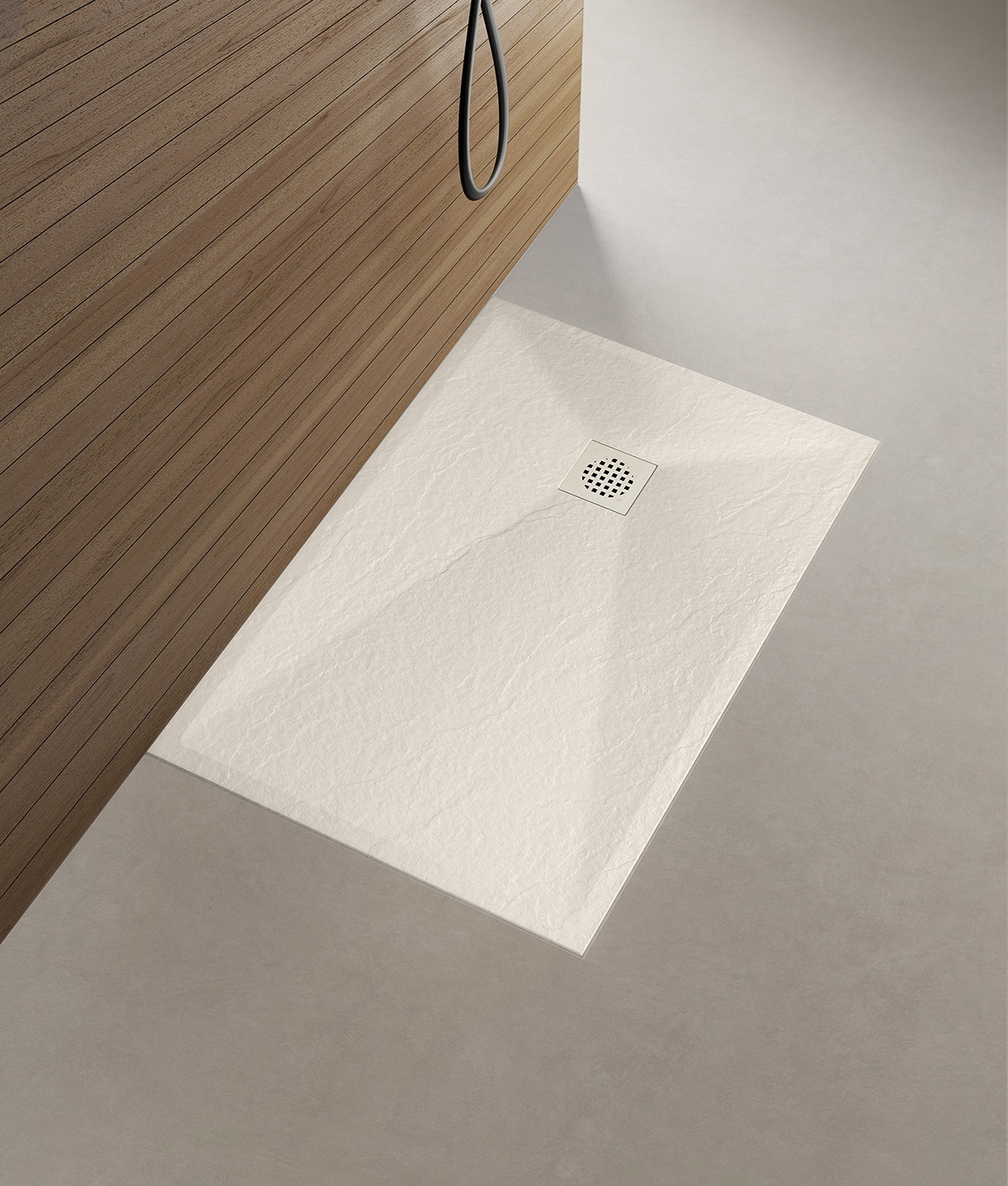 <QuerySet [<AttributeOption: Wiesbaden>]> Douchebak Stonea antislip Composiet beige inkortbaar 80 x 120 x 3 cm