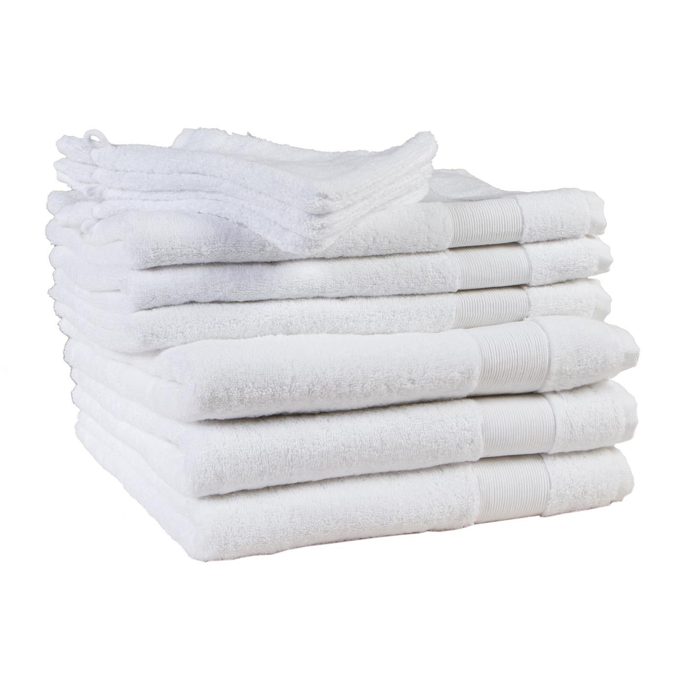 Merkloos Washand taupe 17x24cm 550 gr 6st