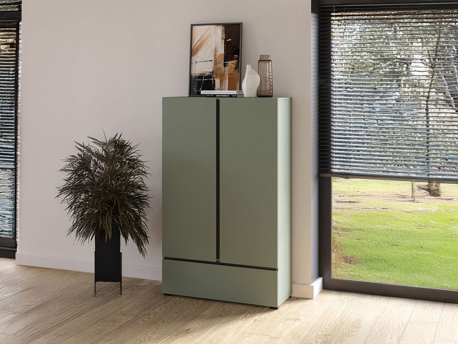 Mobistoxx Commode CROSSAIR 2 deuren 1 lade groen