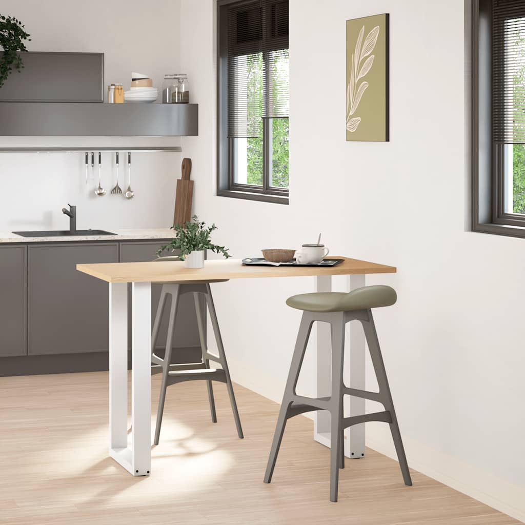 vidaXL Bartafelpoten 2 st U-vormig 50x(90-91)cm staal wit