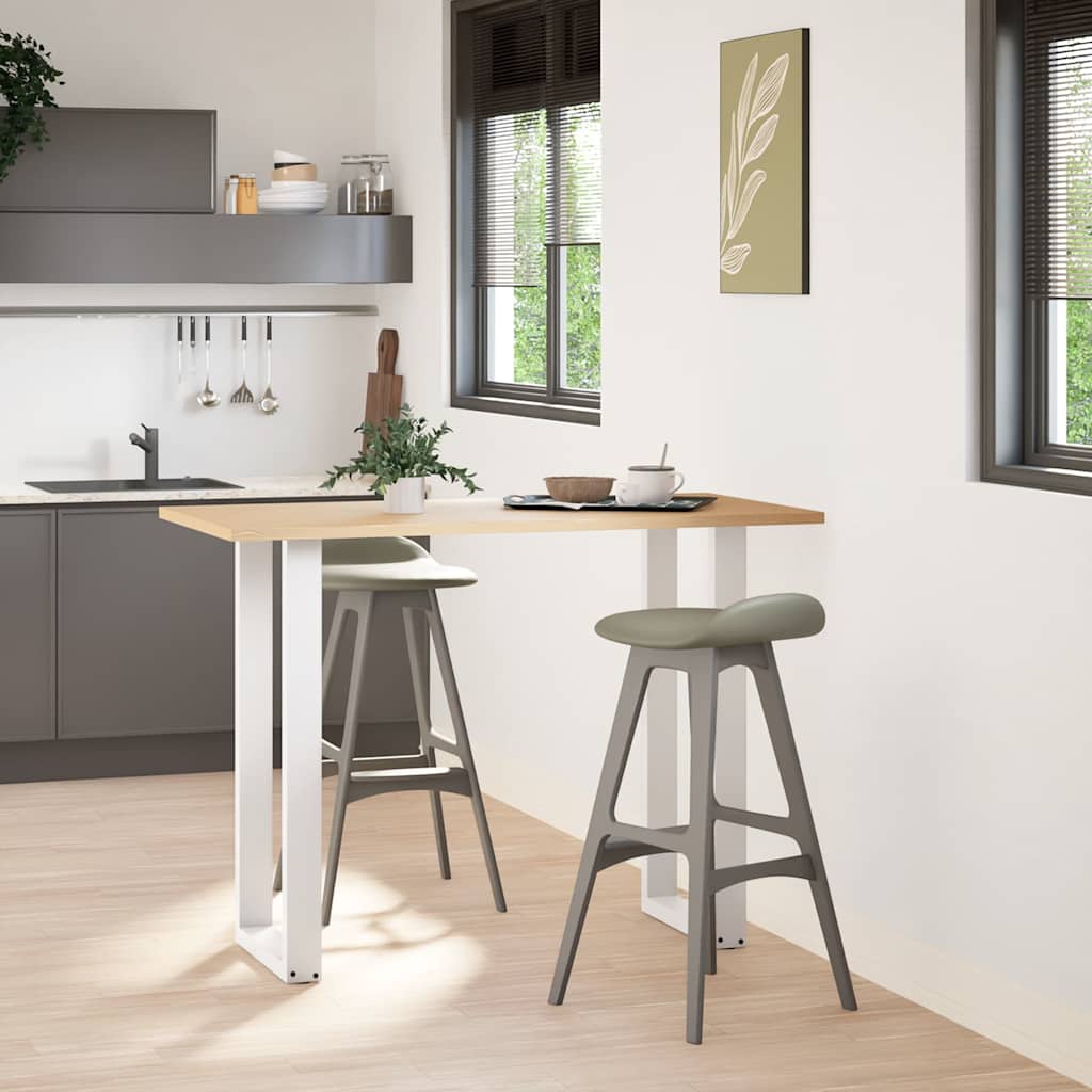 vidaXL Bartafelpoten 2 st U-vormig 40x(100-101) cm staal wit