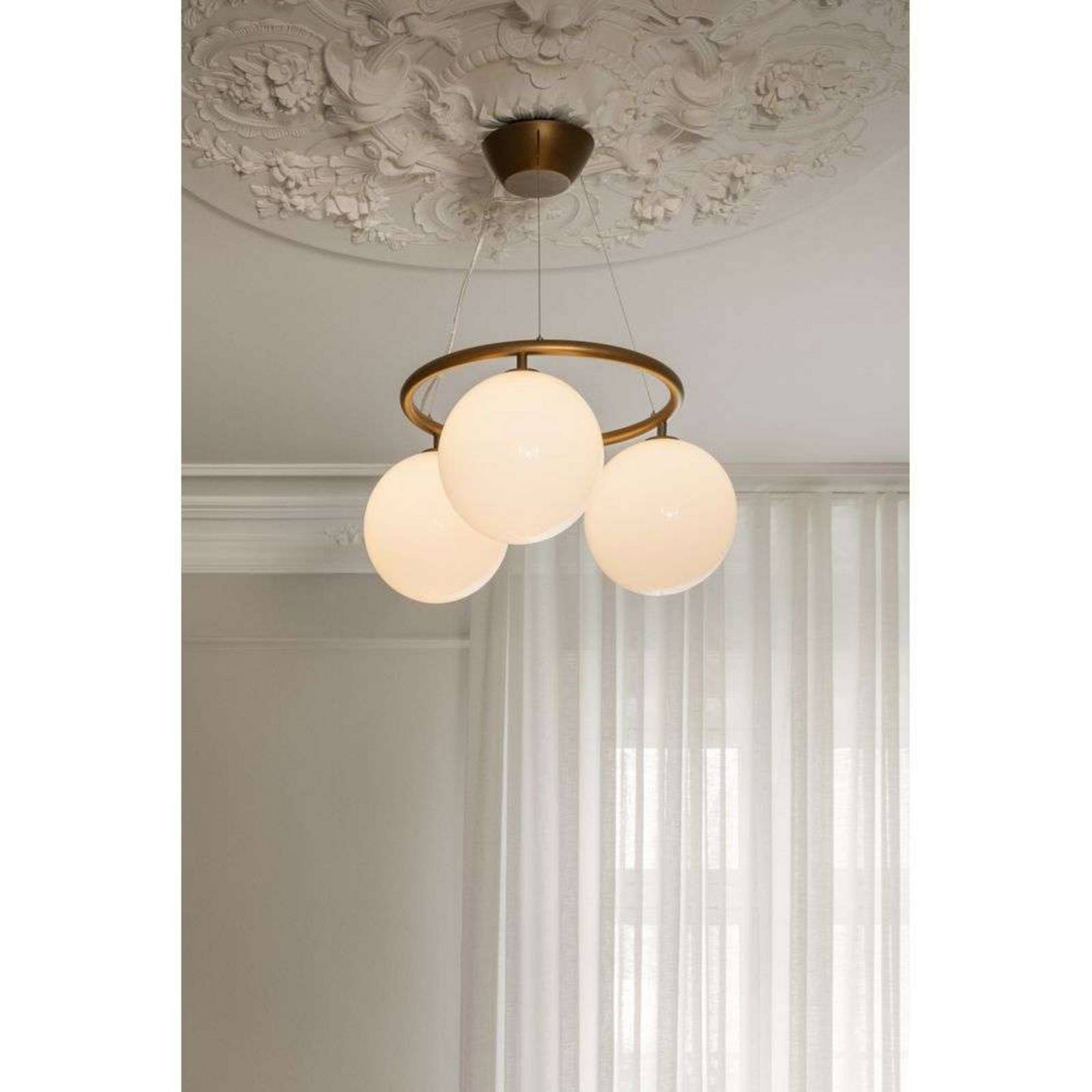 Nuura Aps Nuura kroonluchter Miira 3 Circular, Ø 54 cm, brons/opaal