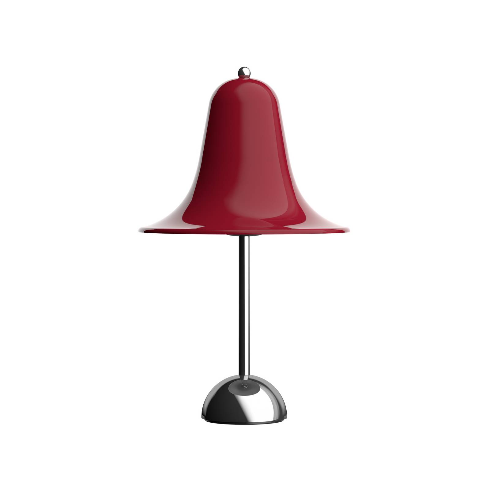 Verpan tafellamp Pantop, kersenrood, hoogte 23 cm, metaal