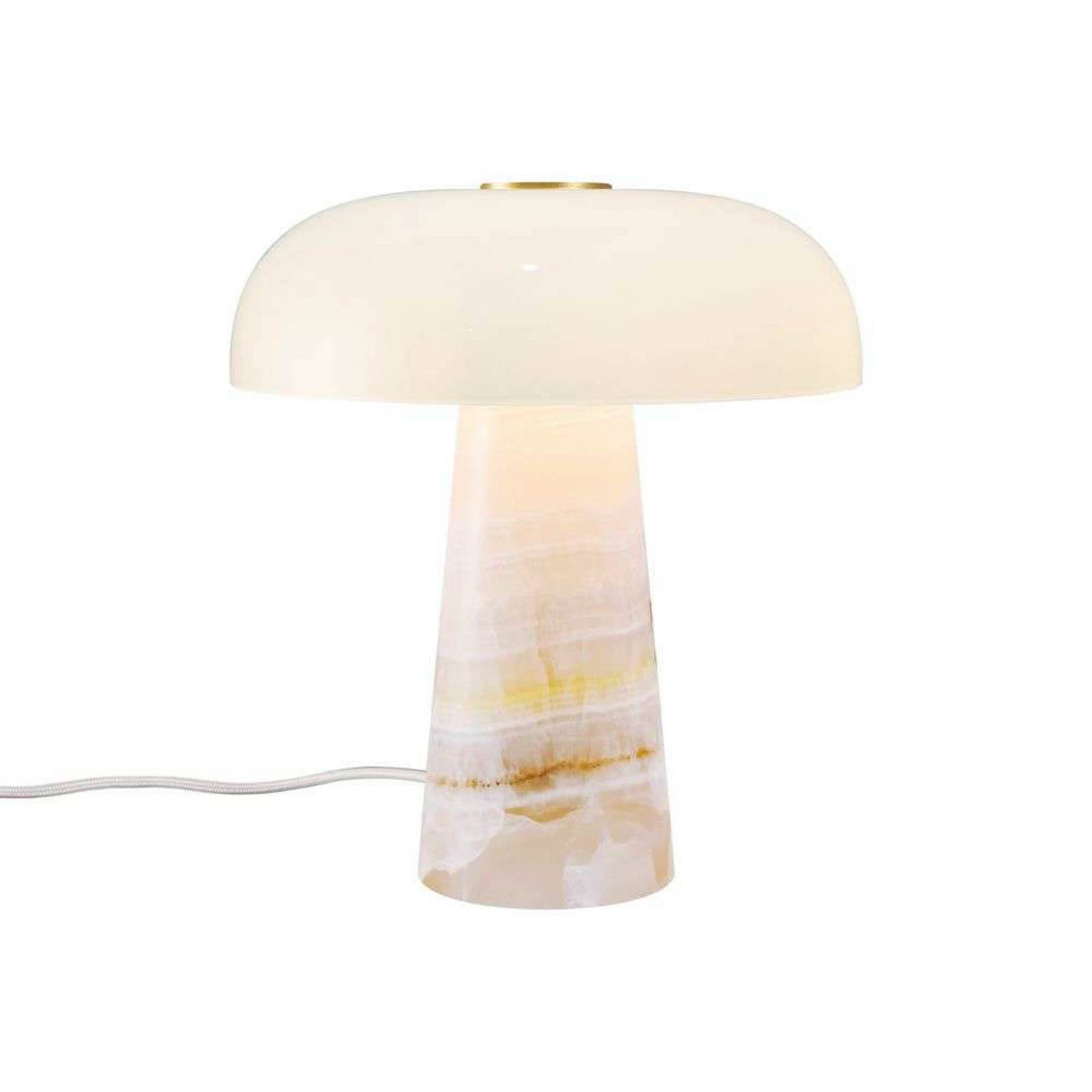 DFTP by Nordlux Tafellamp Glossy, roze/wit, hoogte 24 cm, marmer/glas