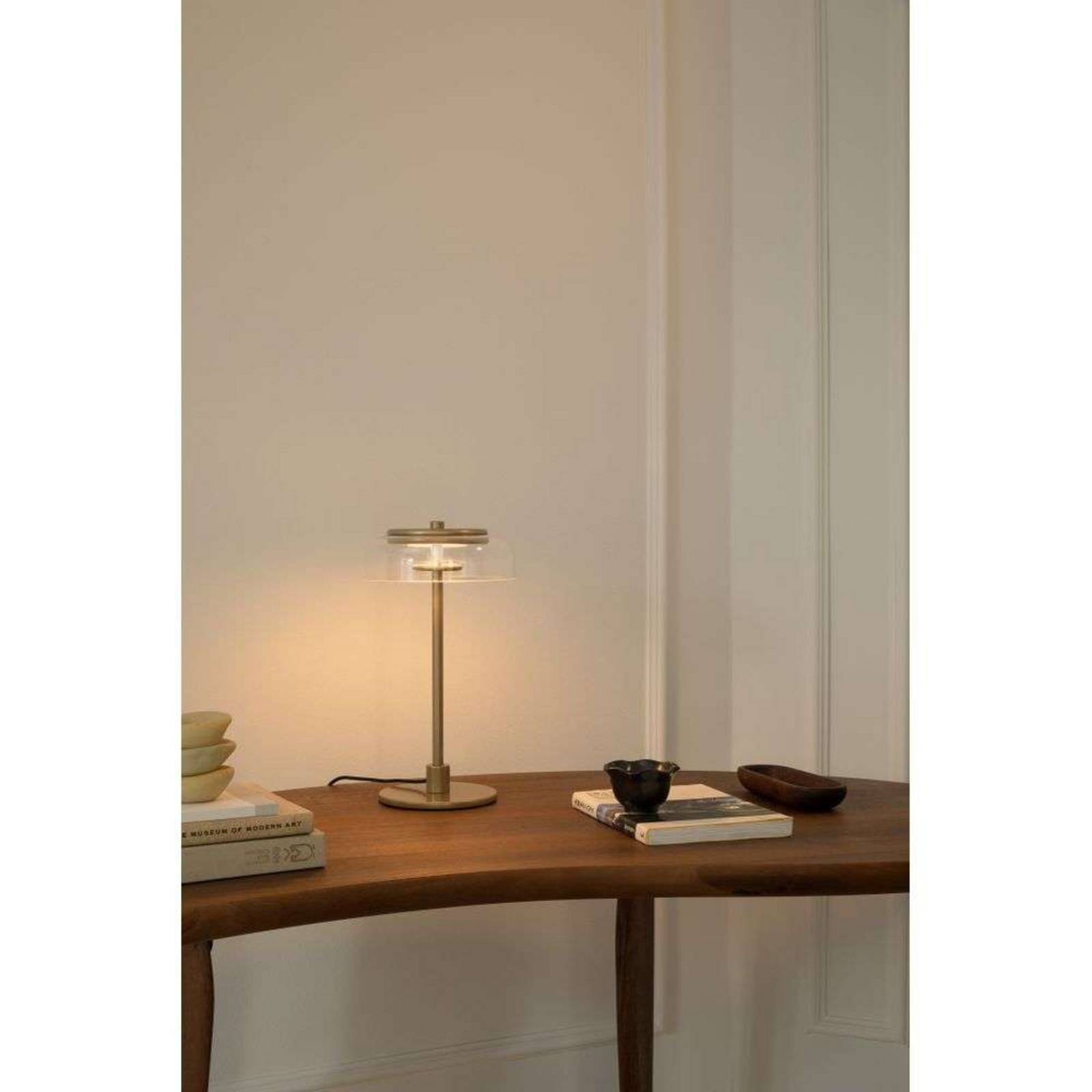 Nuura Aps Nuura LED tafellamp Blossi, hoogte 31 cm, goudkleurig/helder