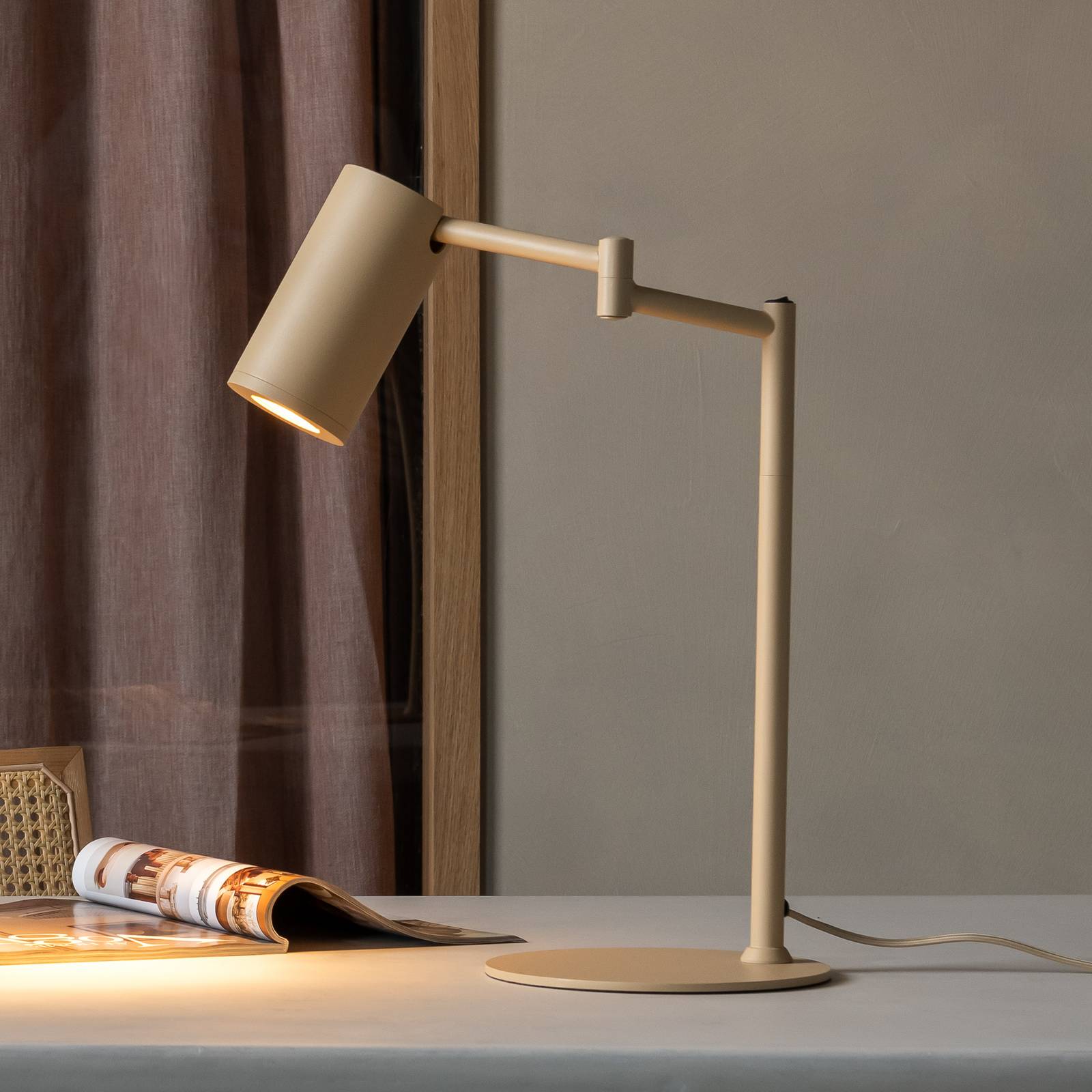 IT´S ABOUT ROMI IT'S ABOUT ROMI tafellamp Bilbao, beige, hoogte 48 cm
