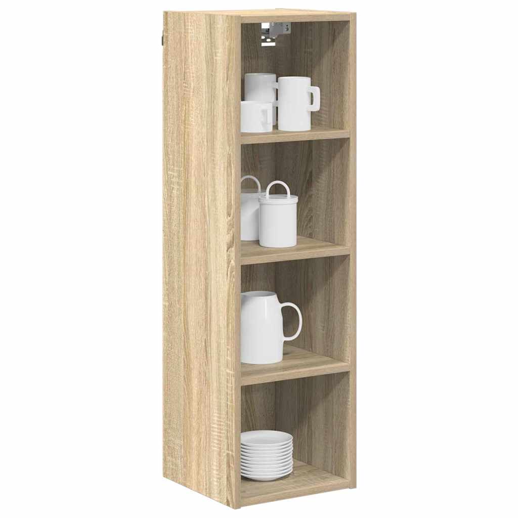vidaXL Hangkast Riga Sonoma Eiken 30 x 29,5 x 100 cm Bewerkt hout