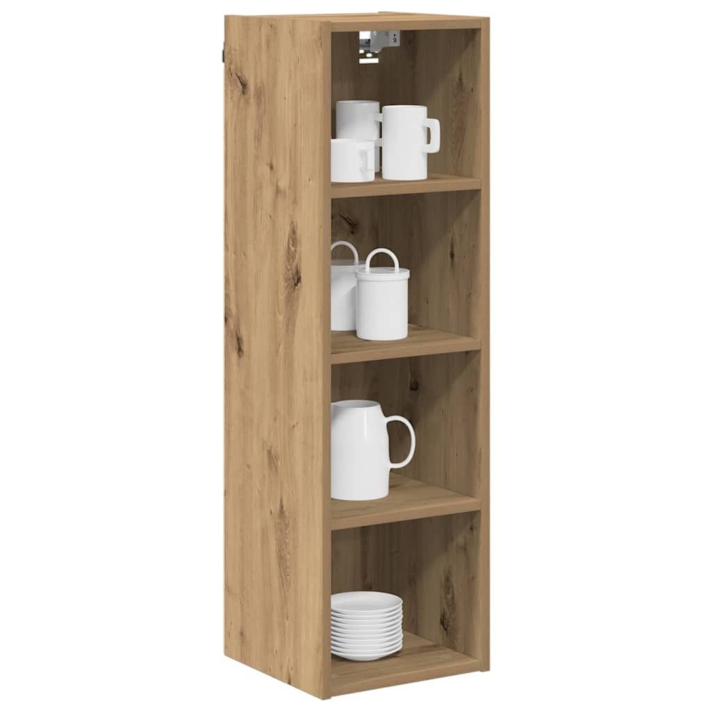 vidaXL Hangkast Riga Artisan Eiken 30 x 29,5 x 100 cm Bewerkt hout