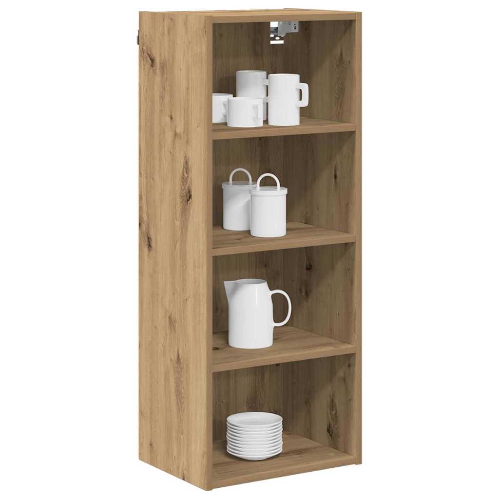 vidaXL Hangkast Riga Artisan Eiken 40 x 29,5 x 100 cm Bewerkt hout