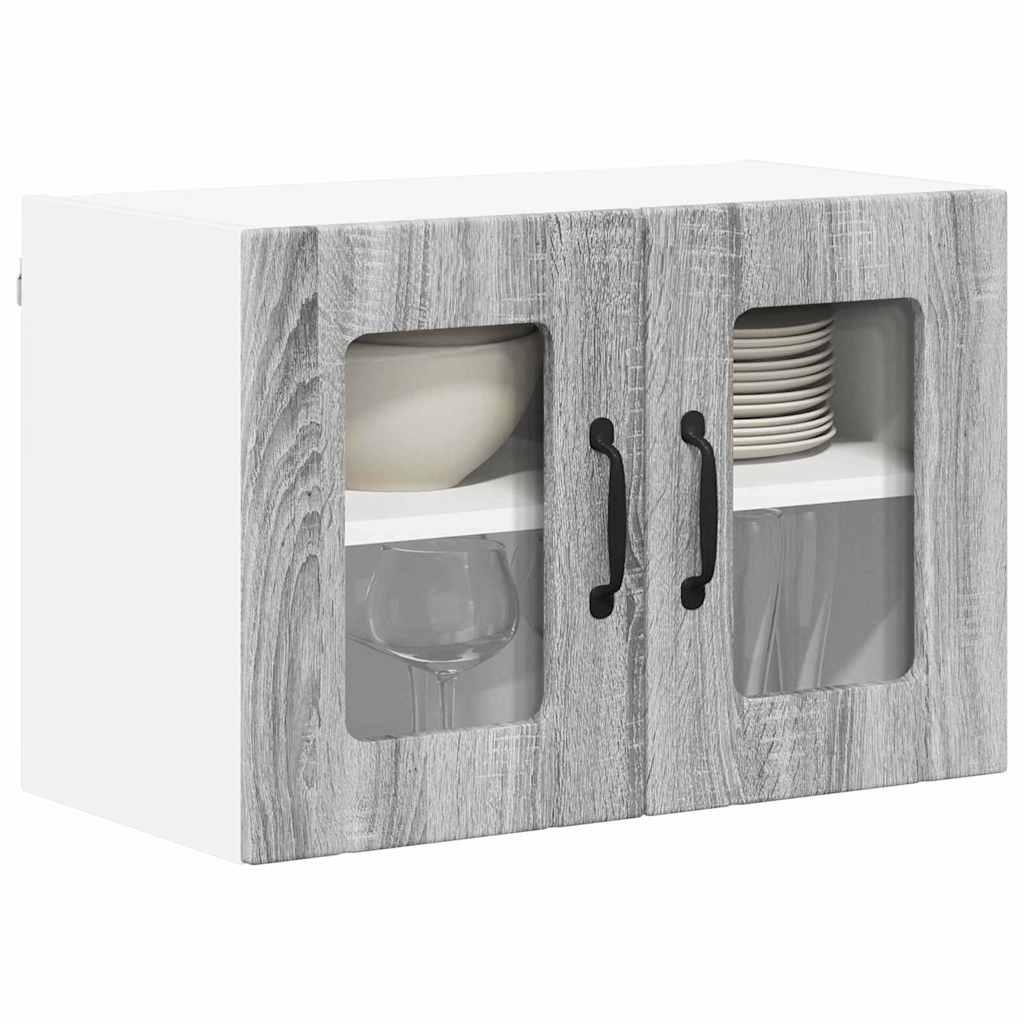 vidaXL Keukenkast aan de muur met plank Grijs Sonoma 60 x 31 x 40 cm