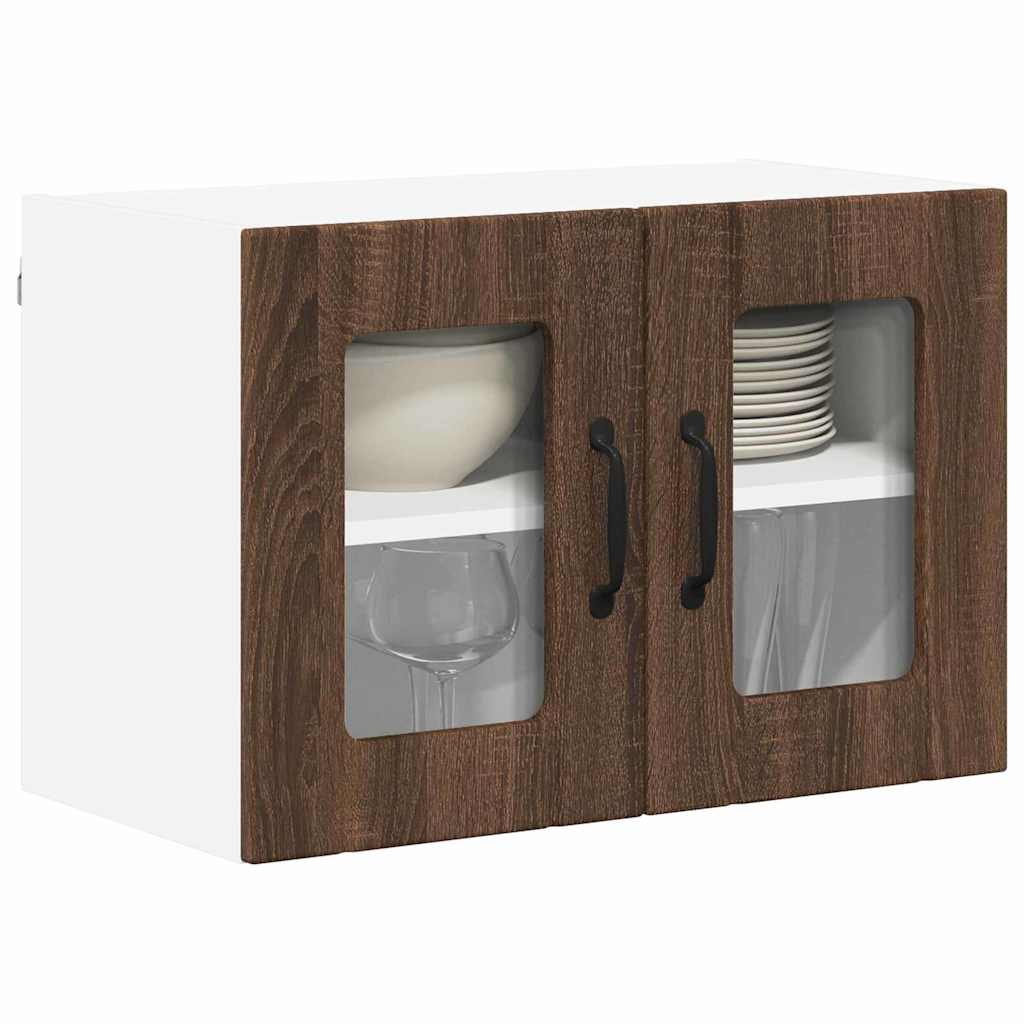 vidaXL Keukenkast aan de muur Bruin Eiken 60 x 31 x 40 cm Bewerkt hout