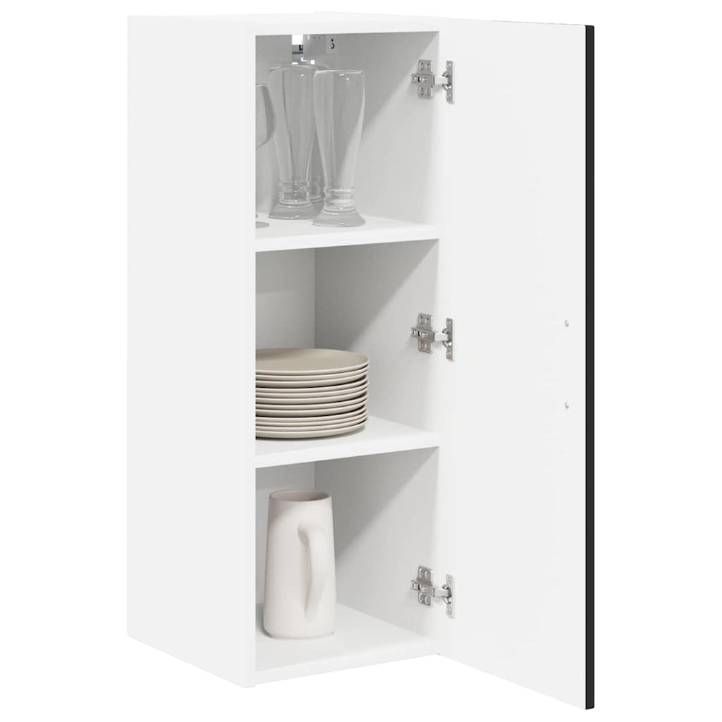 vidaXL Keukenkast aan de muur Zwart 30 x 31 x 80 cm Bewerkt hout