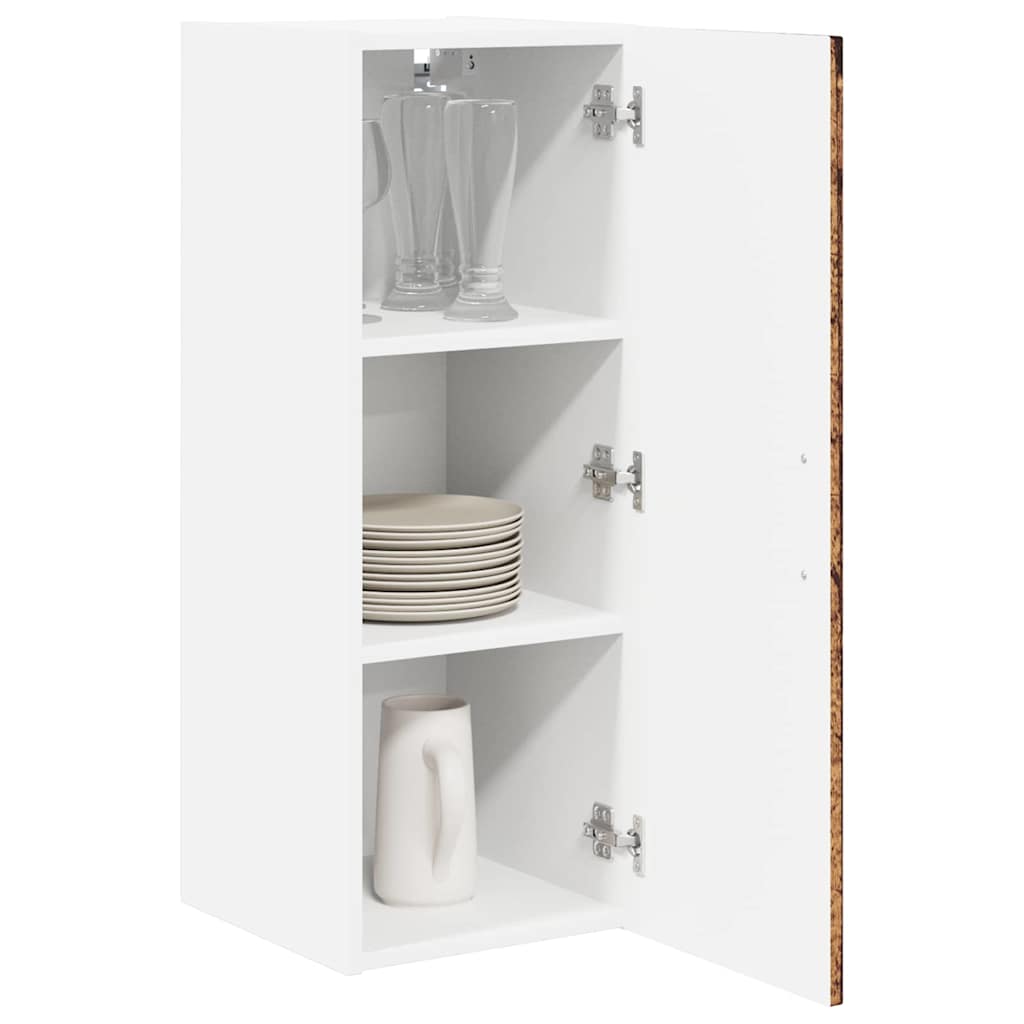 vidaXL Keukenkast aan de muur Oud Hout 30 x 31 x 80 cm Bewerkt hout