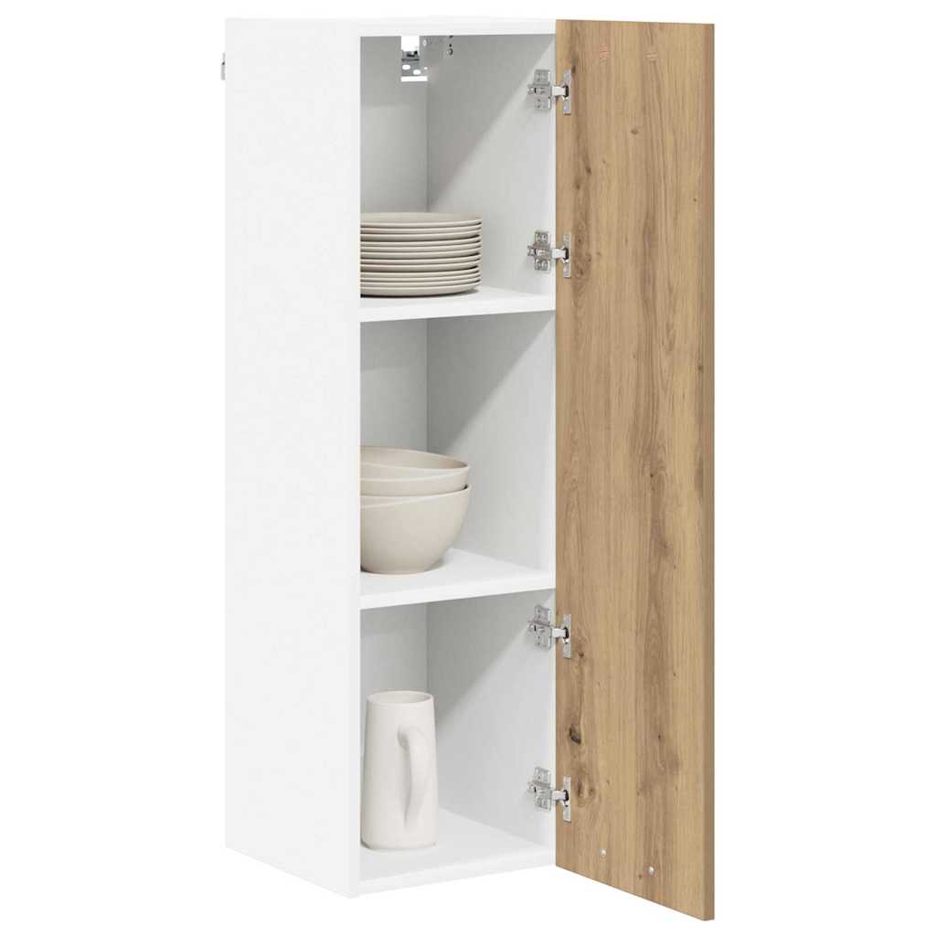 vidaXL Hangkast Riga Artisan Eiken 30 x 31 x 100 cm Bewerkt hout
