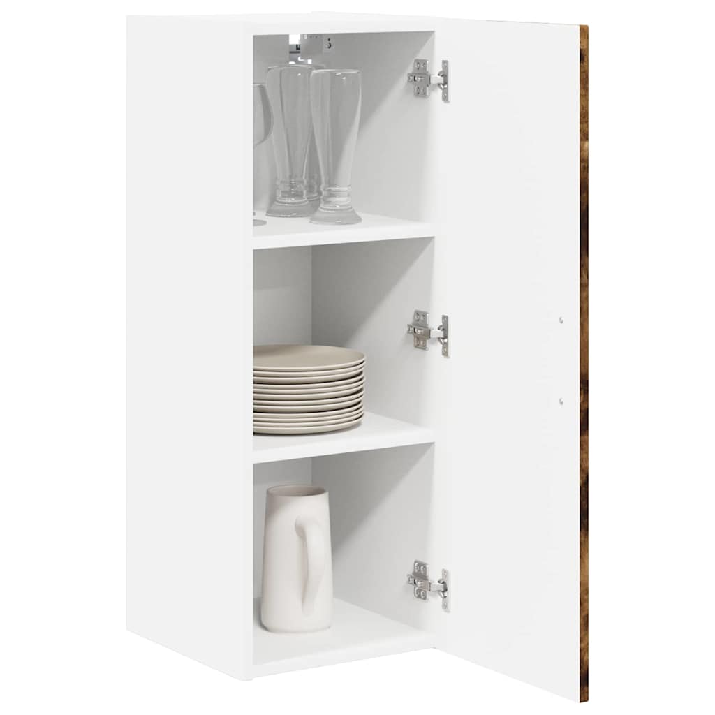 vidaXL Keukenkast aan de muur met plank Gerookt eiken 30 x 31 x 80 cm