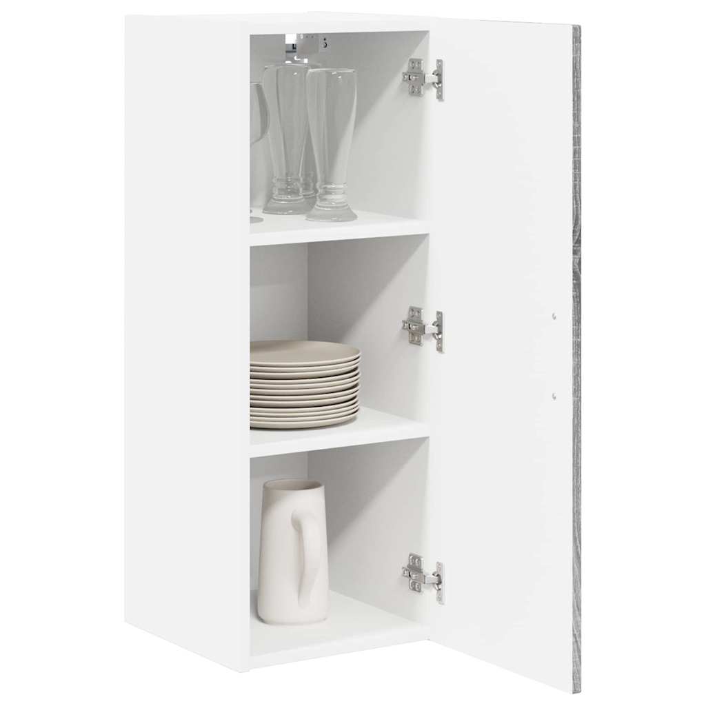 vidaXL Keukenkast aan de muur met plank Grijs Sonoma 30 x 31 x 80 cm