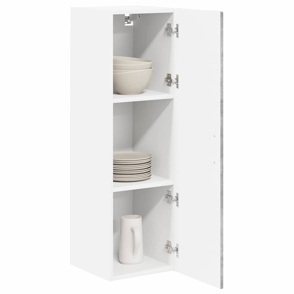 vidaXL Keukenkast aan de muur met plank Beton Grijs 30 x 31 x 100 cm