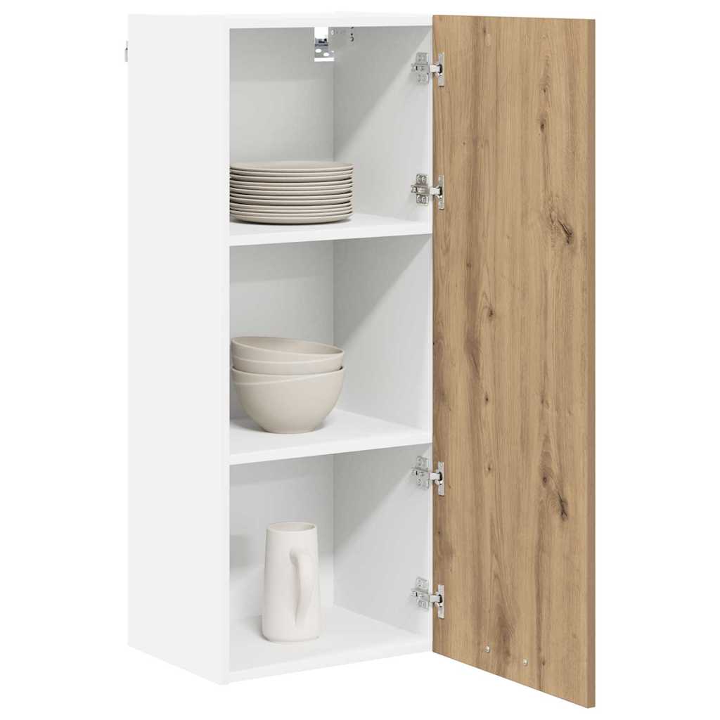 vidaXL Hangkast Riga Artisan Eiken 40 x 31 x 100 cm Bewerkt hout