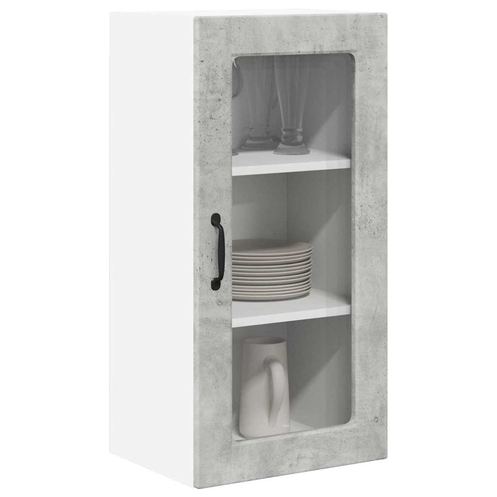 vidaXL Keukenkast aan de muur Beton Grijs 40 x 31 x 80 cm Bewerkt hout