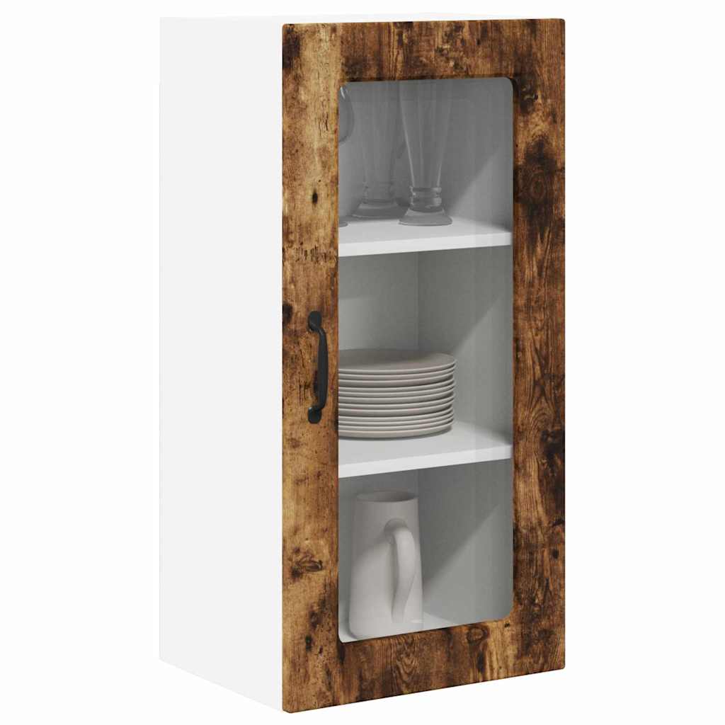 vidaXL Keukenkast aan de muur met plank Gerookt eiken 40 x 31 x 80 cm