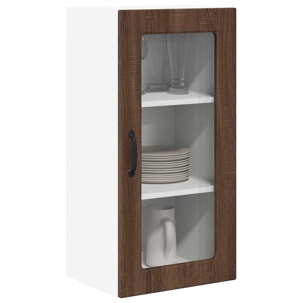 vidaXL Keukenkast aan de muur Bruin Eiken 40 x 31 x 80 cm Bewerkt hout