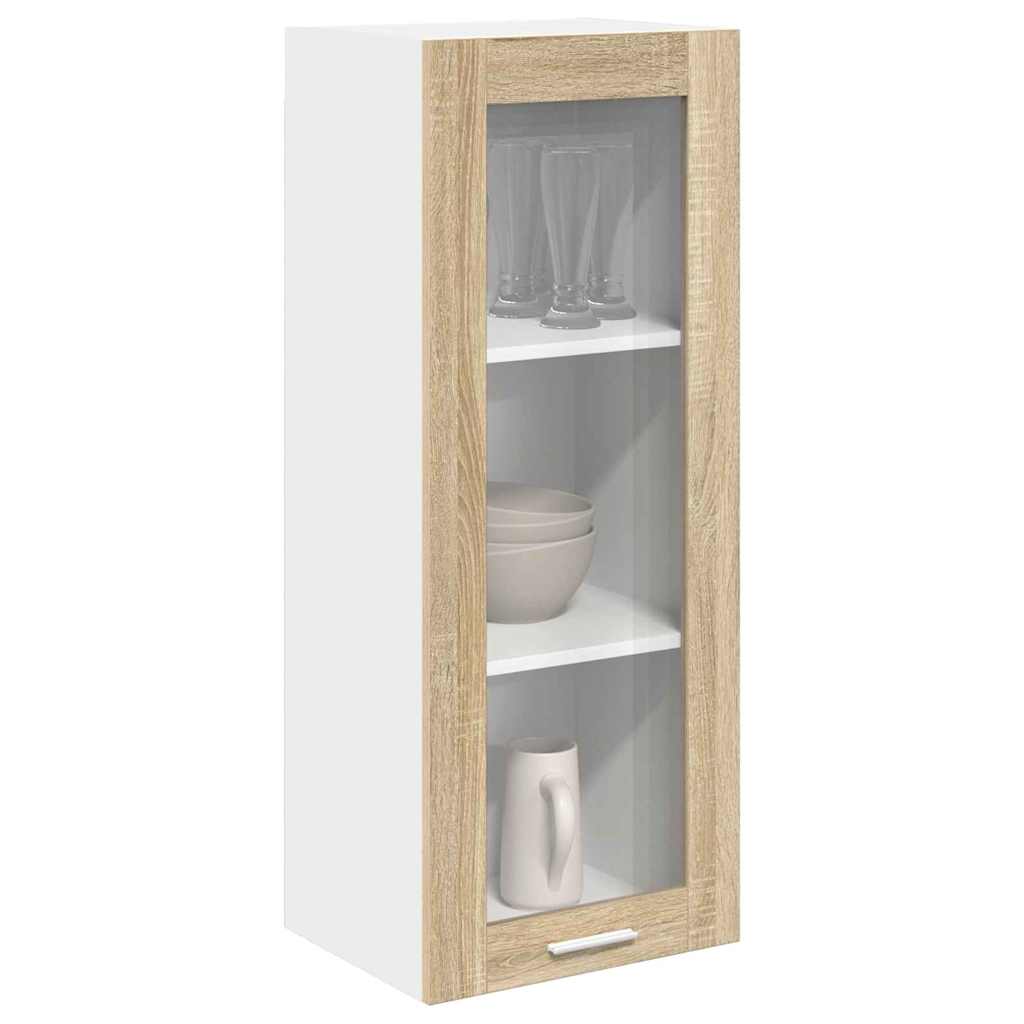 vidaXL Hangkast Riga Sonoma Eiken 40 x 31 x 100 cm Bewerkt hout
