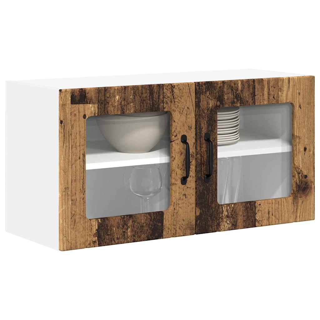 vidaXL Keukenkast aan de muur Oud Hout 80 x 31 x 40 cm Bewerkt hout
