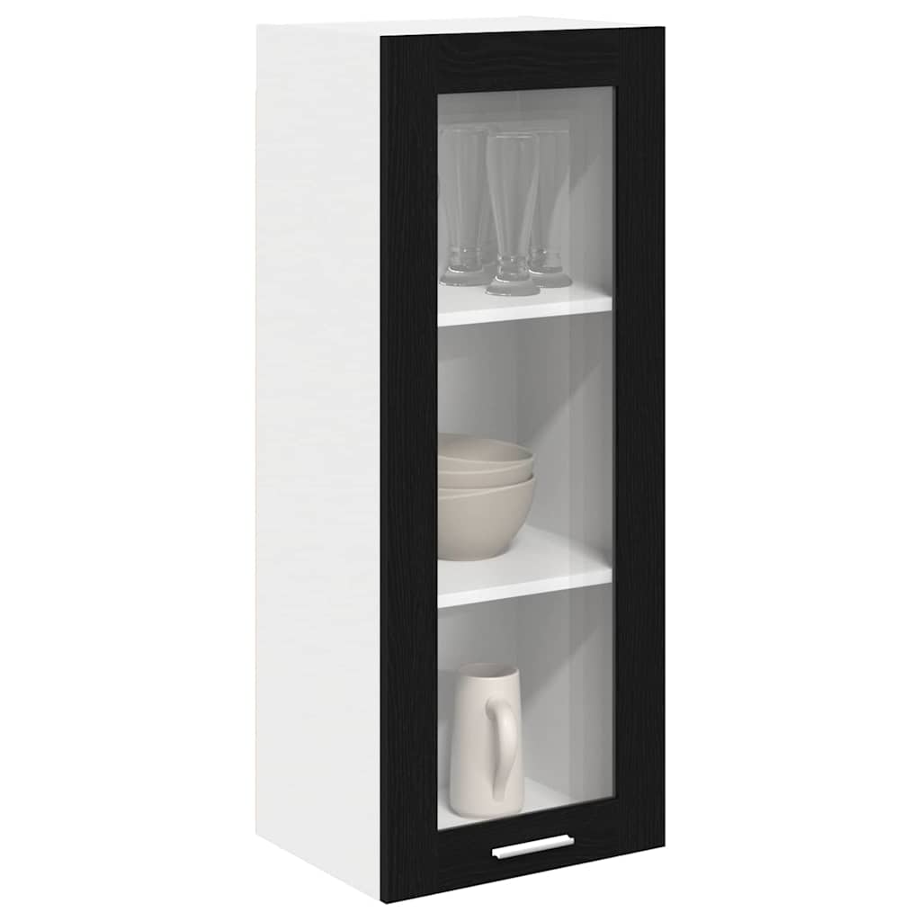 vidaXL Hangkast Riga Zwart Eiken 40 x 31 x 100 cm Bewerkt hout