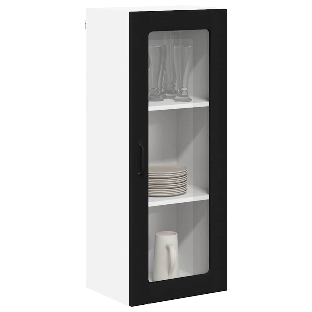 vidaXL Keukenkast aan de muur Zwart 40 x 31 x 100 cm Bewerkt hout
