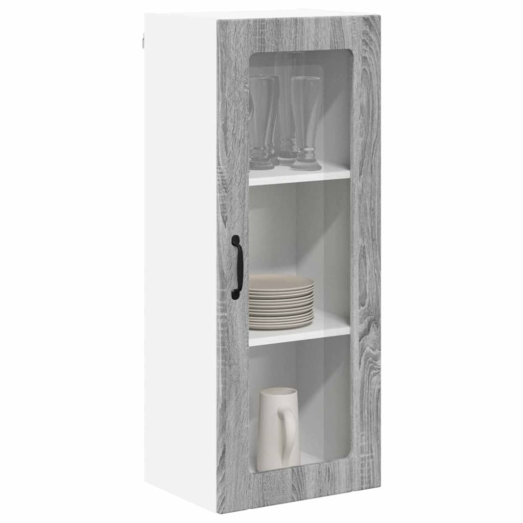 vidaXL Keukenkast aan de muur met plank Grijs Sonoma 40 x 31 x 100 cm