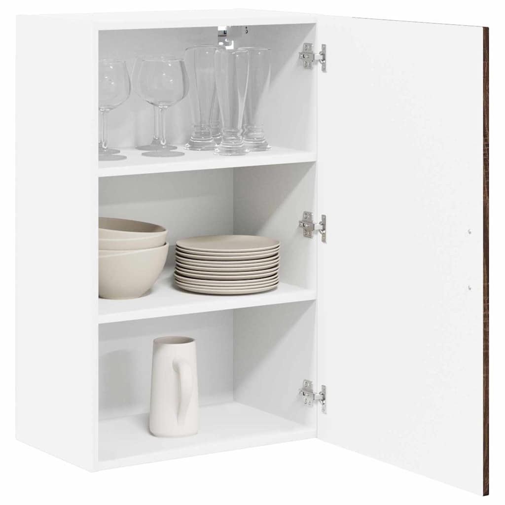 vidaXL Keukenkast aan de muur Bruin Eiken 50 x 31 x 80 cm Bewerkt hout