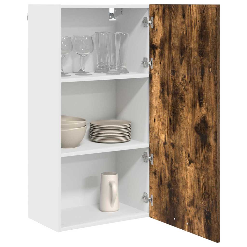 vidaXL Hangkast Riga Sonoma Eik en Wit 50 x 31 x 100 cm Bewerkt hout