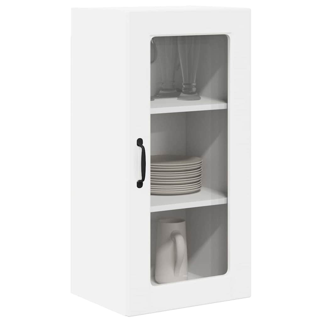 vidaXL Keukenkast aan de muur met plank Hoogglans wit 40 x 31 x 80 cm