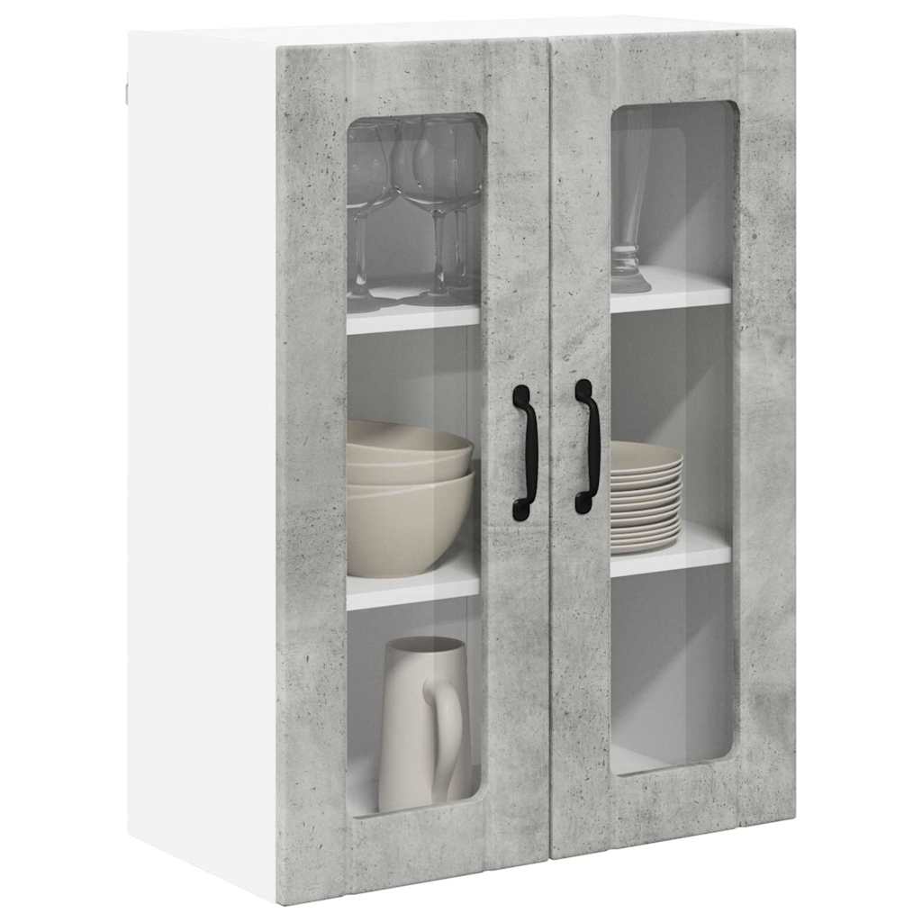 vidaXL Keukenkast aan de muur Beton Grijs 60 x 31 x 80 cm Bewerkt hout