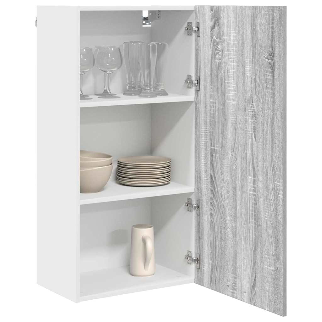 vidaXL Hangkast Riga Sonoma Eik en Wit 50 x 31 x 100 cm Bewerkt hout
